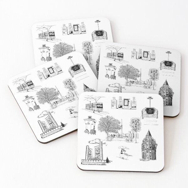 Item preview, Toronto Toille De Jouy  - Black and White designed and sold by Quick Brown Fox Canada.