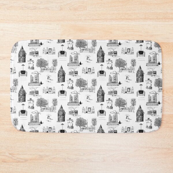Item preview, Toronto Toille De Jouy  - Black and White designed and sold by Quick Brown Fox Canada.