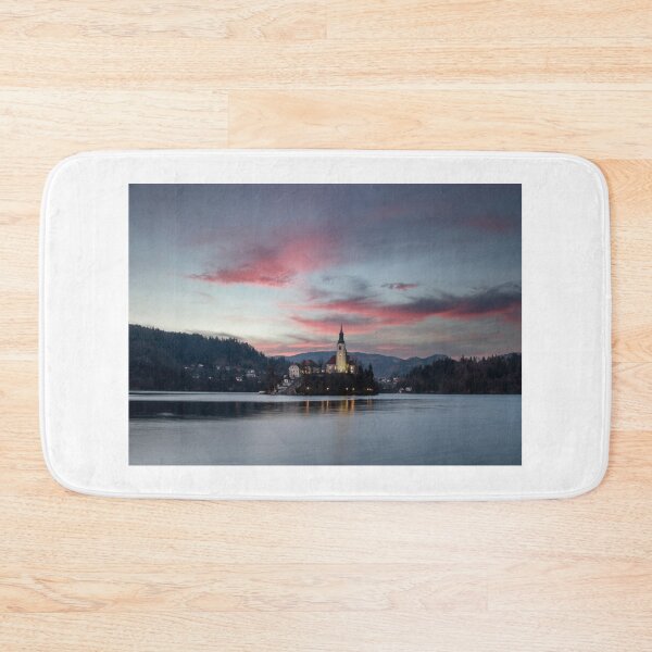 Item preview, Sunset on the island and lake of Bled designed and sold by pietrofoto.