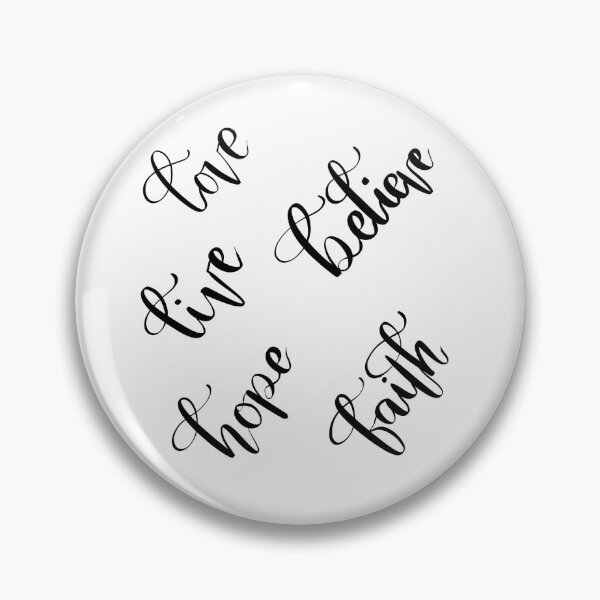 Item preview, Love Live Believe Hope Faith positive quote  Handlettering designed and sold by atiksugiwara.