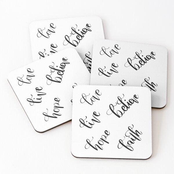 Item preview, Love Live Believe Hope Faith positive quote  Handlettering designed and sold by atiksugiwara.
