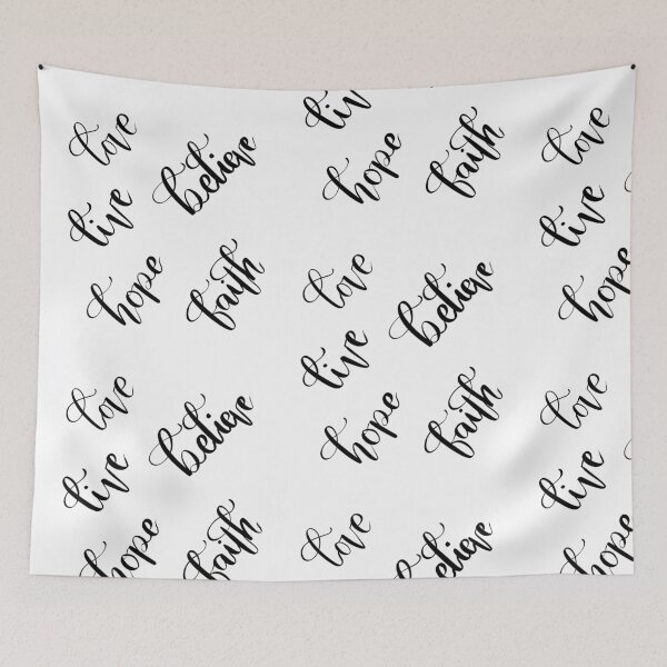 Item preview, Love Live Believe Hope Faith positive quote  Handlettering designed and sold by atiksugiwara.