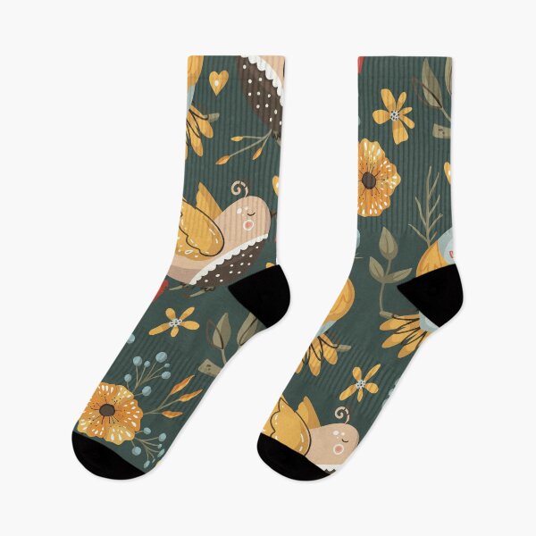 Artikelvorschau, Vögel und Blumen. Muster auf dunklem Grund entworfen und verkauft von bernd49.