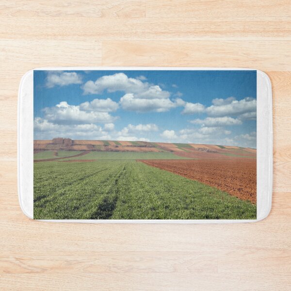 Item preview, Green wheat and plowed field landscape agriculture designed and sold by goceris.