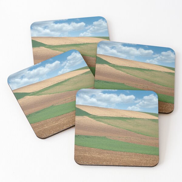 Item preview, Green wheat and plowed field landscape  designed and sold by goceris.