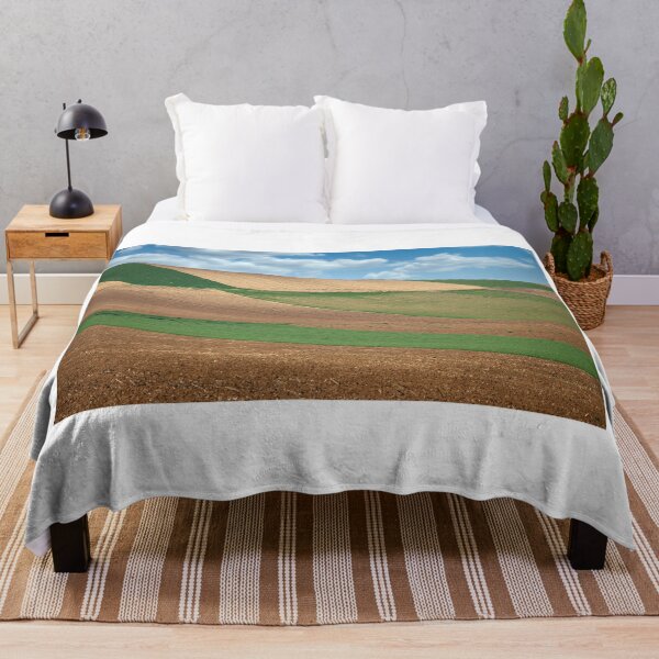 Item preview, Green wheat and plowed field landscape  designed and sold by goceris.