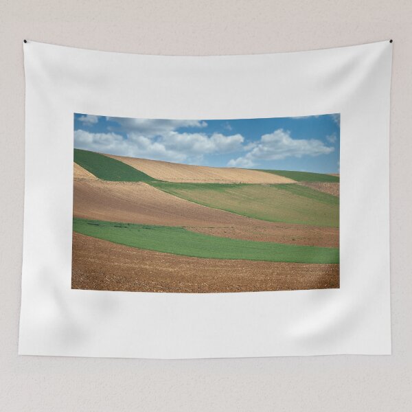 Item preview, Green wheat and plowed field landscape  designed and sold by goceris.