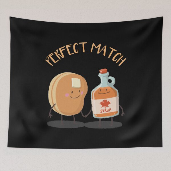 Item preview, Funny Perfect Match Maple Syrup and Pancakes designed and sold by joabaj.