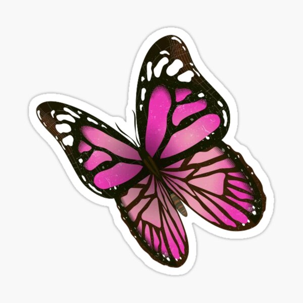 Purple Butterfly Emoji Stickers Sticker By Asaiss20 Redbubble