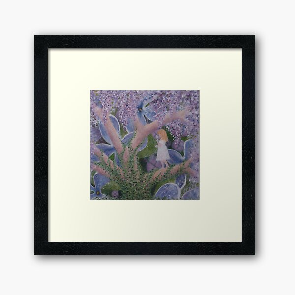 High above the lilacs below. Framed Art Print