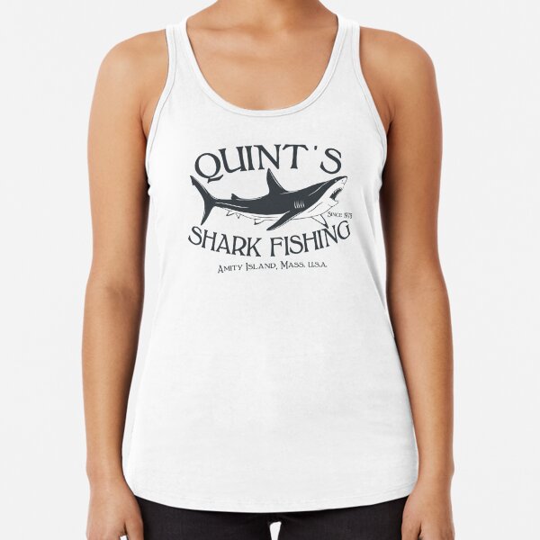 Quint's Shark Fishing Jaws Amity Island Brody Orca Spielberg Women  Racerback Tank Top