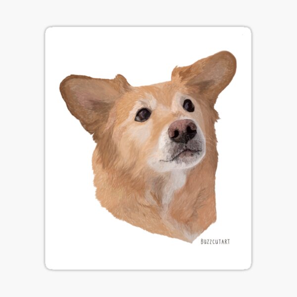 Red Hair Dog Sticker