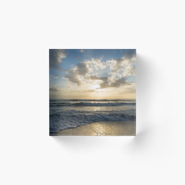 A Glorious Beach Morning Acrylic Block