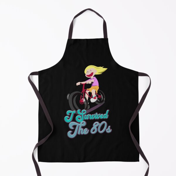Item preview, I Survived 80's Retro Aesthetics, Joyful Girl on Bike designed and sold by RetroXpressions.
