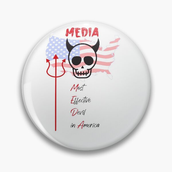 Item preview, Media Most Effective Devil In America Funny design illustration designed and sold by MerchSpot.