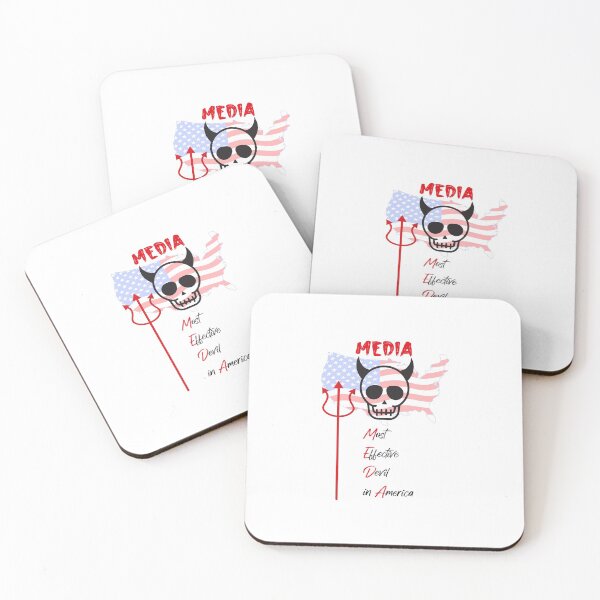Item preview, Media Most Effective Devil In America Funny design illustration designed and sold by MerchSpot.