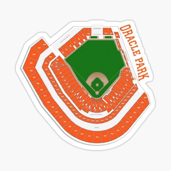 Oracle Park Seating Chart Sticker