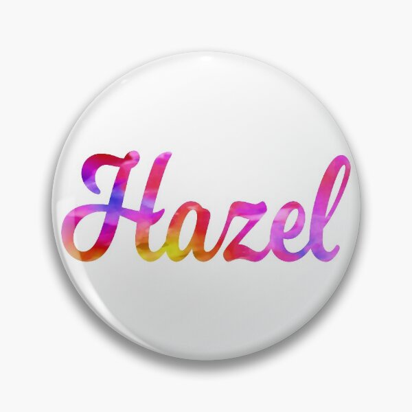 Item preview, Hazel girls name pretty multi-color design designed and sold by ComicKitsch.