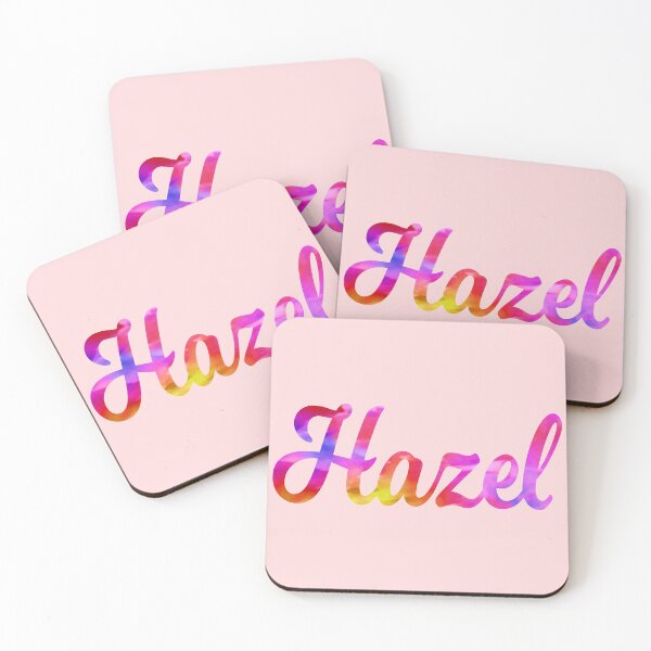 Item preview, Hazel girls name pretty multi-color design designed and sold by ComicKitsch.