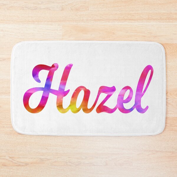 Item preview, Hazel girls name pretty multi-color design designed and sold by ComicKitsch.