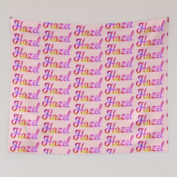 Item preview, Hazel girls name pretty multi-color design designed and sold by ComicKitsch.