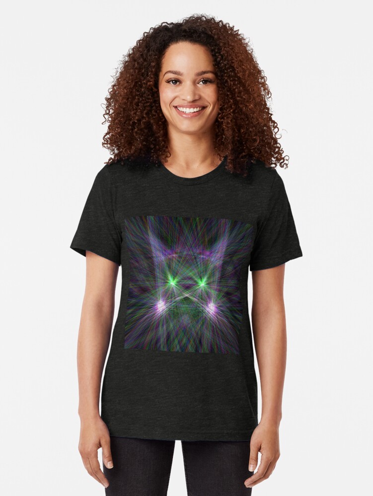 Alternate view of Space Cat Tri-blend T-Shirt