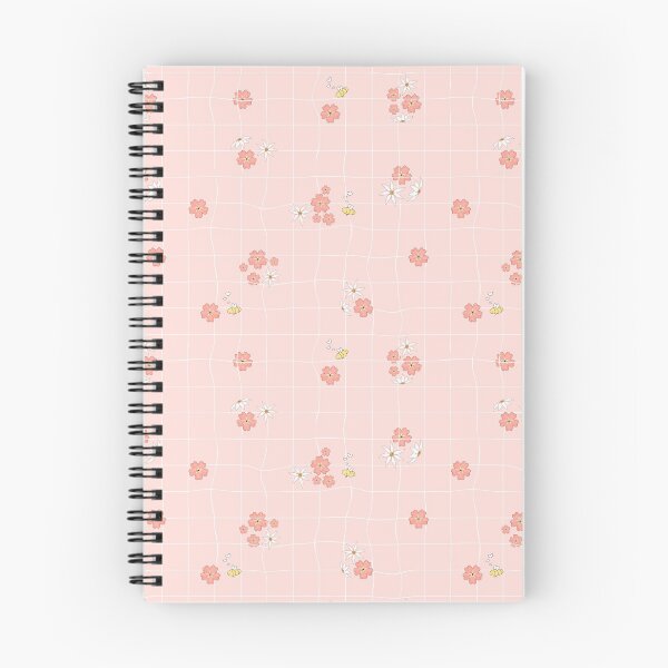 Item preview, Copy of Daffodils, white, yellow, pink forget-me-not flowers on light background. Seamless repeat pattern of squared rough pastel paper designed and sold by essskina.