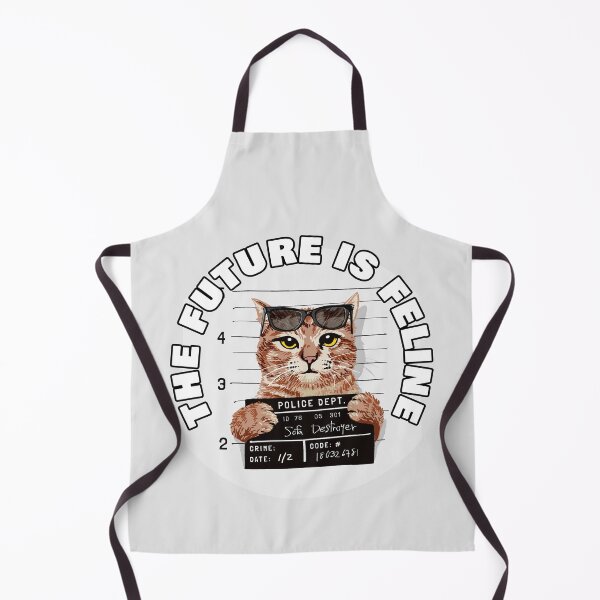 Item preview, The Future Is Feline - Felony Cat - White designed and sold by NoMatterLab.