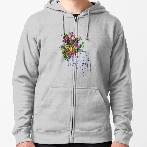 Head full of ... - Tropical Vibes Zipped Hoodie