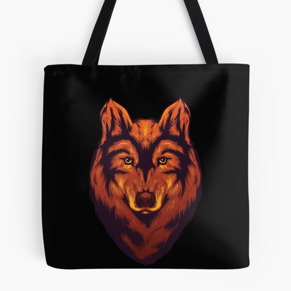 Item preview, Vintage Spiritual Fire Wolf Gazing designed and sold by aMortalArtist.