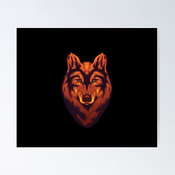 Item preview, Vintage Spiritual Fire Wolf Gazing designed and sold by aMortalArtist.