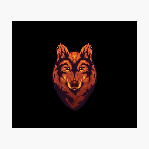 Item preview, Vintage Spiritual Fire Wolf Gazing designed and sold by aMortalArtist.