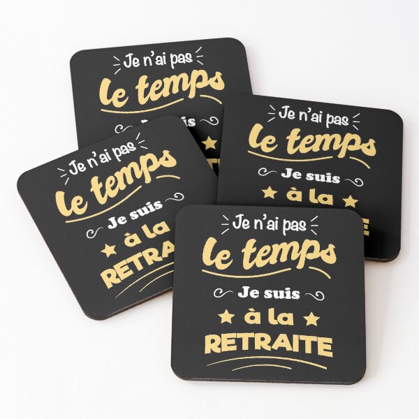 Aperçu de l'œuvre Je n'ai pas le temps, Je suis à la retraite créée et vendue par Catcrea.