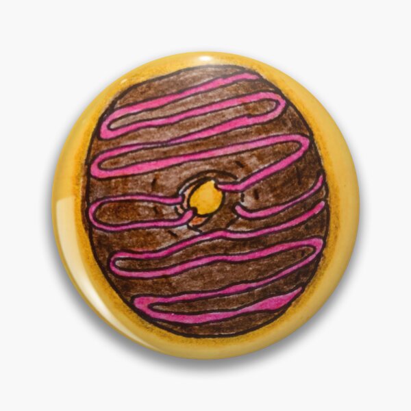 Item preview, Chocolate Glazed Donut with Pink Drizzle designed and sold by cldcffsktchs.