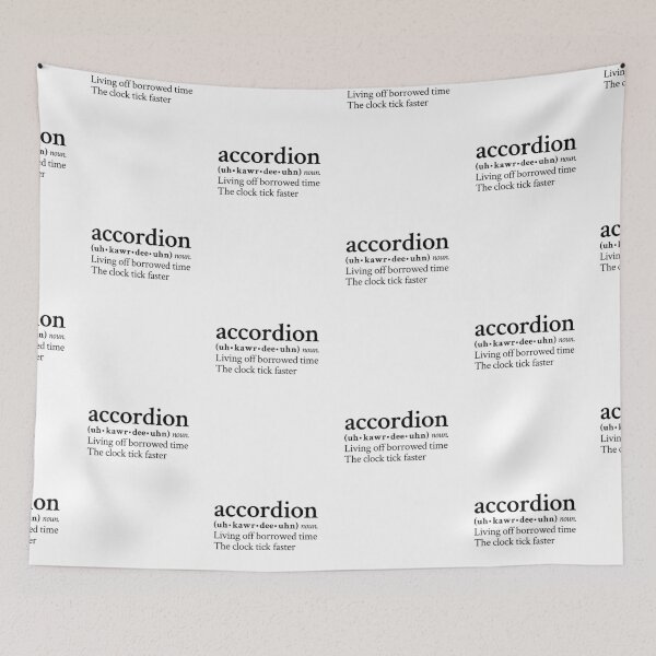 Item preview, Accordion Living Off Borrowed Time by MF DOOM designed and sold by StickTheSong.