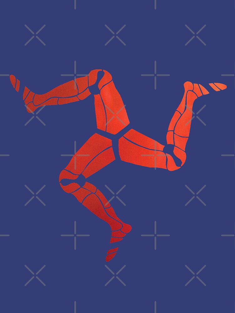 Red 3 legs of Man, Symbol of the Isle of Man by tribbledesign