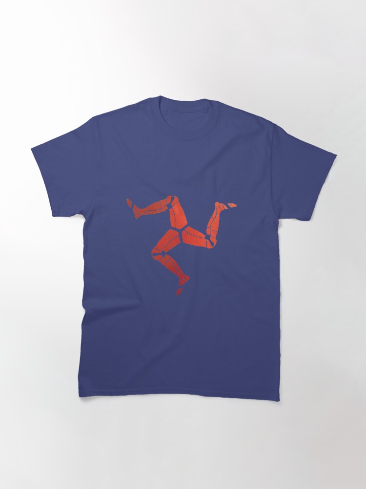 Alternate view of Red 3 legs of Man, Symbol of the Isle of Man Classic T-Shirt