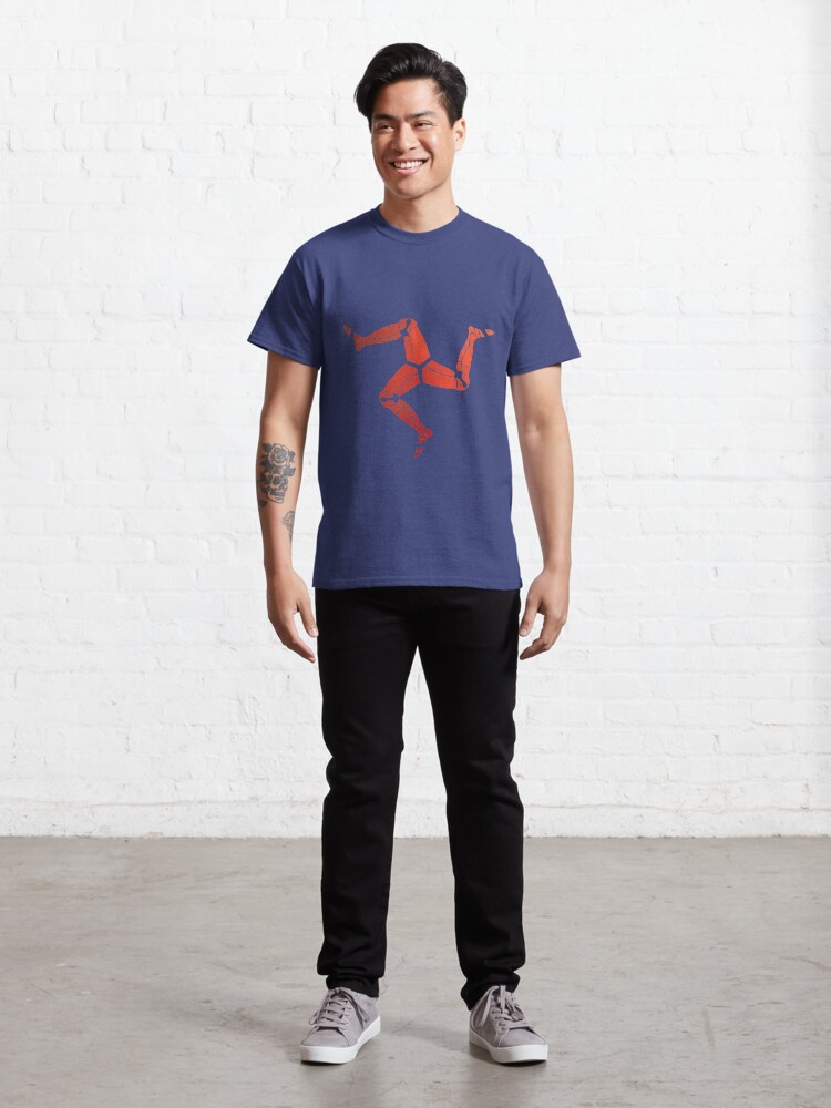 Alternate view of Red 3 legs of Man, Symbol of the Isle of Man Classic T-Shirt