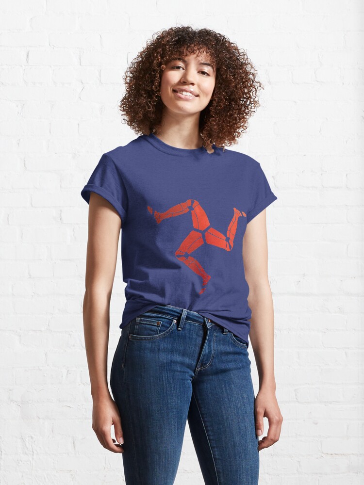 Alternate view of Red 3 legs of Man, Symbol of the Isle of Man Classic T-Shirt