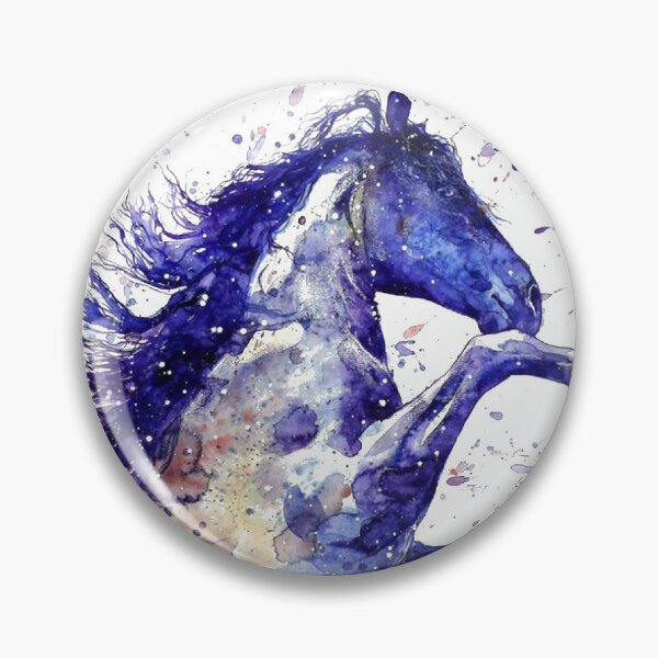Item preview, Watercolor horse white, purple, and blue designed and sold by azomiross.