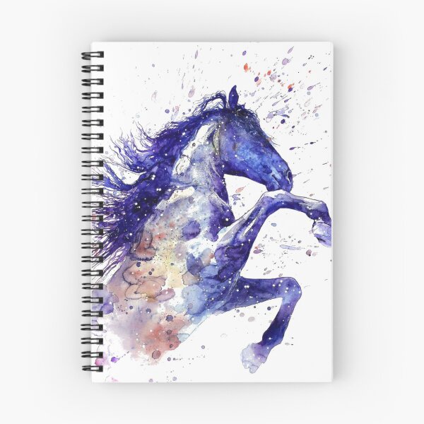 Item preview, Watercolor horse white, purple, and blue designed and sold by azomiross.