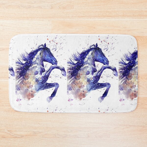 Item preview, Watercolor horse white, purple, and blue designed and sold by azomiross.