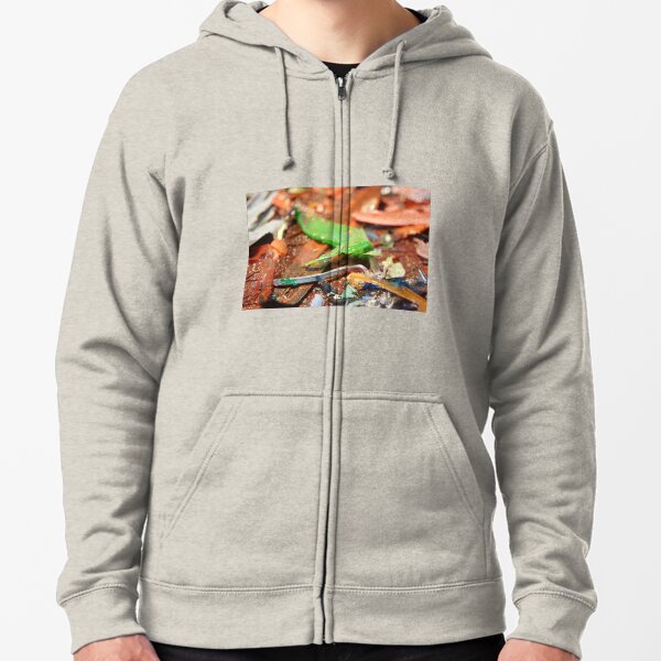 Paint Flakes Macro Zipped Hoodie