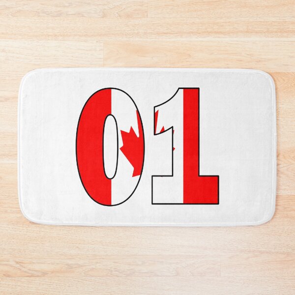 Item preview, Number 01 with Canadia flag on the background designed and sold by AllShirts21.
