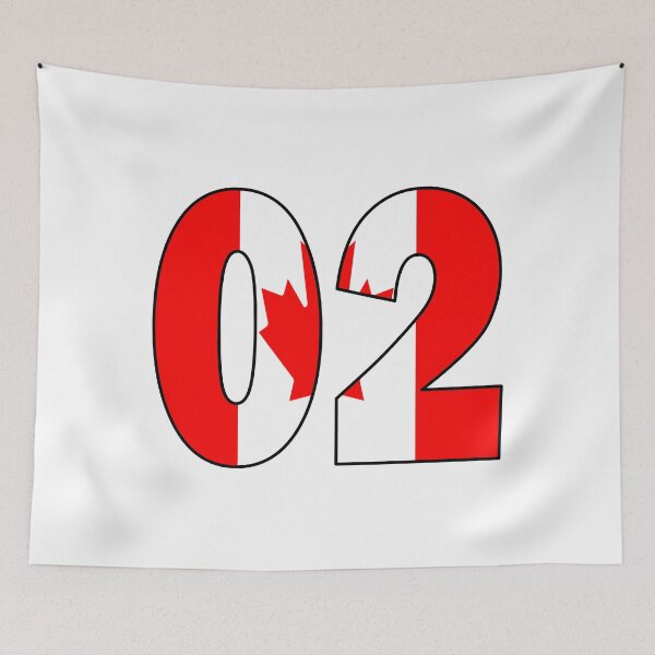 Item preview, Number 02 with Canadia flag on the background designed and sold by AllShirts21.