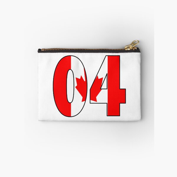 Item preview, Number 04 with Canadia flag on the background designed and sold by AllShirts21.