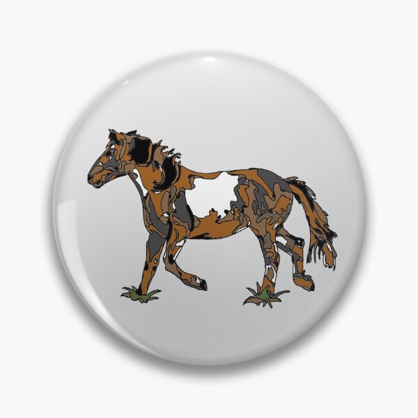 Item preview, wild pinto mustang painted horse running  designed and sold by The Red Shop.