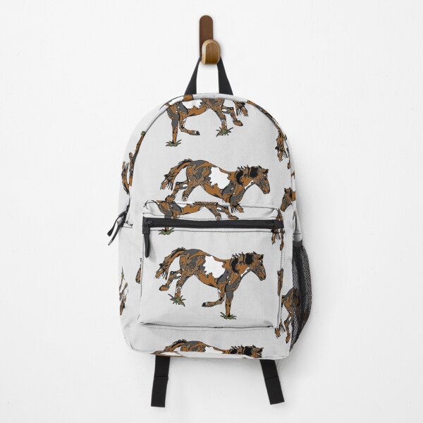 Item preview, wild pinto mustang painted horse running designed and sold by The Red Shop.