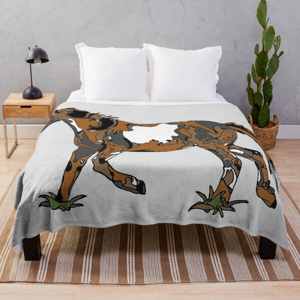 Item preview, wild pinto mustang painted horse running designed and sold by The Red Shop.