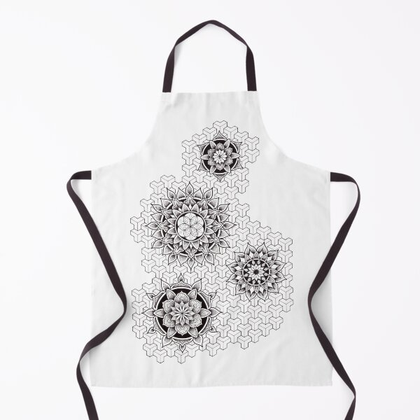 Item preview, Four pen and ink dotwork mandalas with a geometric pattern designed and sold by René Voortwist Pen and Ink art.